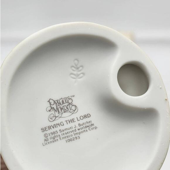 Precious Moments Figurine Serving The Lord 1985 Tennis Vintage 100293 W/Box Tags - Picture 2 of 6